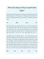 Nhà tuyển dụng sẽ hỏi gì ở người tham khảo? potx