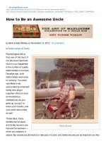 How to Be an Awesome Uncle