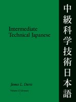 intermediate technical japanese volume 2 glossary