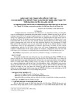 Đánh giá thực trạng việc đền bù thiệt hại khi nhà nước thu hồi đất phục vụ dự án xây dựng cầu thanh trì trên địa bàn huyện Gia Lâm, Hà Nội docx