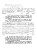 Phân tích bảng lưu chuyển tiền tệ nhựa Đồng Nai