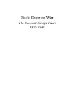 Back Door to WarThe Roosevelt Foreign Policy1933-1941 pdf
