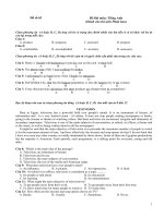 Đề Thi Thử Tốt Nghiệp Anh 2013 - Phần 3 - Đề 11 potx