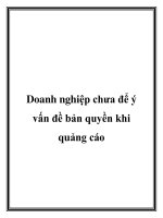 Doanh nghiệp chưa để ý vấn đề bản quyền khi quảng cáo ppt