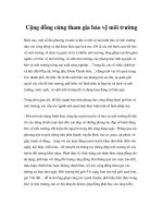 Cộng đồng cùng tham gia bảo vệ môi trường ppt