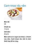 Canh khoai nấu nấm pptx