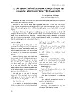 Cơ cấu bệnh và yếu tố liên quan tới một số bệnh tại khoa bệnh nghề nghiệp bệnh viện Thanh Nhàn pptx