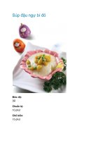 Súp đậu ngự bí đỏ docx