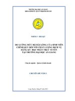 ĐO LƯỜNG MỨC ĐỘ HÀI LÒNG CỦA SINH VIÊN CHÍNH QUY ĐỐI VỚI CHẤT LƯỢNG DỊCH VỤ ĐĂNG KÝ HỌC PHẦN TRỰC TUYẾN TẠI TRƯỜNG ĐẠI HỌC AN GIANG pdf