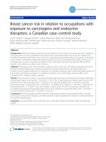 Breast cancer risk in relation to occupations with exposure to carcinogens and endocrine disruptors: a Canadian case–control study pptx
