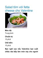 Salad tôm với fetta cheese cho Valentine ppt