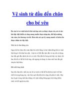 Vệ sinh từ đầu đến chân cho bé yêu pptx
