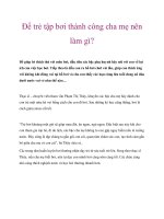 Để trẻ tập bơi thành công cha mẹ nên làm gì? pdf