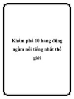 Khám phá 10 hang động ngầm nổi tiếng nhất thế giới pdf