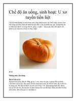 Chế độ ăn uống, sinh hoạt: U xơ tuyến tiền liệt pdf