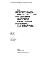 AN OPERATIONAL ARCHITECTURE FOR COMBAT SUPPORT EXECUTION PLANNING AND CONTROL pdf