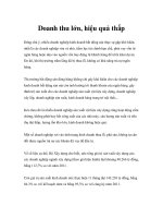 Doanh thu lớn, hiệu quả thấp pot