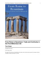 From Rome to Byzantium: Trade and Continuity in the First Millennium AD pptx