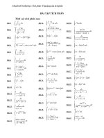 Chuyên đề ôn Đại học: Tích phân- Ứng dụng của tích phâ pptx