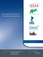 SELF-REGULATORY PRINCIPLES FOR ONLINE BEHAVIORAL ADVERTISING potx