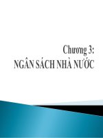 Chương 3 Ngân sách nhà nước
