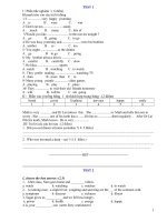 kiểm tra tiếng anh lớp 7 HKII