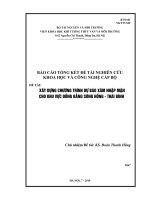 Xây dựng chương trình dự báo xâm nhập mặn cho khu vực  đồng bằng sông hồng   sông thái bình