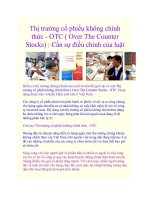 Thị trường cổ phiếu không chính thức - OTC ( Over The Counter Stocks) : Cần sự điều chỉnh của luật pdf