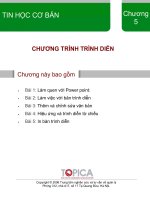 Chương 5: CHƯƠNG TRÌNH TRÌNH DIỄN pot