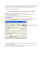 Tích hợp thêm dữ liệu vào đĩa CD Hiren Boot pot