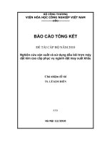 Nghiên cứu sản xuất và sử dụng dầu bôi trơn máy dệt kim cao cấp phục vụ ngành dệt may xuất khẩu