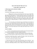 Đáp án đề thi thử môn văn năm 2014  của trường Lương Thế Vinh