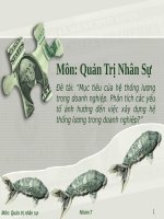 tiểu luận mục tiêu của hệ thống lương trong doanh nghiệp. phân tích các yếu tố ảnh hưởng đến việc xây dựng hệ thống lương trong doanh nghiệp