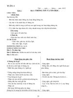 Giáo án lớp 6 học kì 1 - môn Tin học