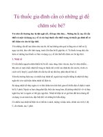 Tủ thuốc gia đình cần có những gì để chăm sóc bé? potx