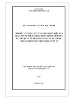 Cơ chế tiếp nhận, xử lý và phản hồi ý kiến của nhân dân về những hoạt động trong lĩnh vực pháp luật và tư pháp mà ngành tư pháp chịu trách nhiệm hoạt động hoặc quản lý