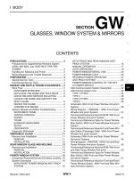 GW hệ THỐNG cửa, KÍNH TRÊN INFINITI FX35, FX45 2003