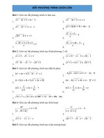 BẤT PHƯƠNG TRÌNH CHỨA CĂN 2014