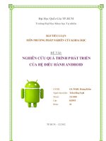 tiểu luận nghiên cứu quá trình phát triển của hệ điều hành android