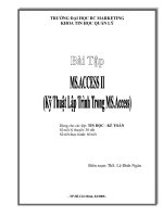 Lập trình cơ sở dữ liệu Access