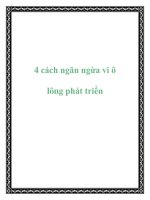 4 cách ngăn ngừa vi ô lông phát triển pptx
