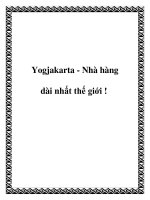 Yogjakarta - Nhà hàng dài nhất thế giới ! pdf