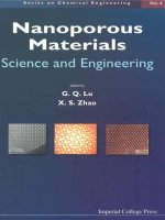 nanoporous materials science and engineering (series on chemical engineering)