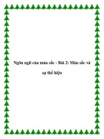 Ngôn ngữ của màu sắc - Bài 2: Màu sắc và sự thể hiện potx