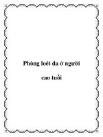 Phòng loét da ở người cao tuổi pot