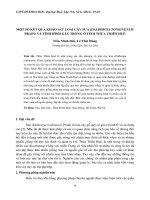 MỘT SỐ KẾT QUẢ KHẢO SÁT LOÀI CÂY SƯA (DALBERGIA TONKINENSIS PRAIN) VÀ TÌNH HÌNH GÂY TRỒNG Ở TỈNH THỪA THIÊN HUẾ docx