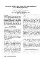 experimental analysis of neural network based feature extractors for