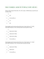 TRẮC NGHIỆM - KINH TẾ VĨ MÔ & VI MÔ - ĐỀ SỐ 2 docx
