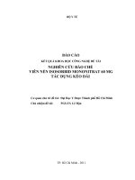 Nghiên cứu bào chế viên nén isosorbid mononitrat 60 mg tác dụng kéo dài