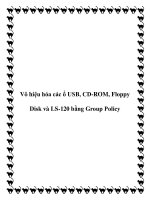 Vô hiệu hóa các ổ USB, CD-ROM, Floppy Disk và LS-120 bằng Group Policy potx